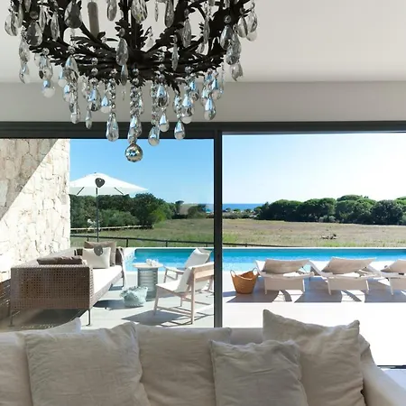 Tres Belle A Palombaggia, Vue Mer Exceptionnelle , Acces Prive Plage וילה פורטו-וישיו