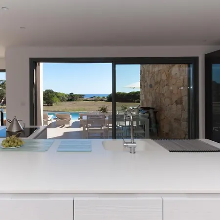 Tres Belle A Palombaggia, Vue Mer Exceptionnelle , Acces Prive Plage * פורטו-וישיו